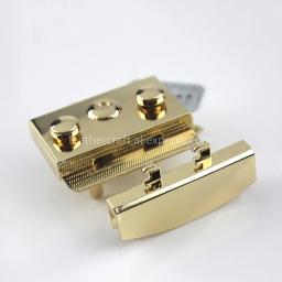 Retangular Metal Press Push Lock, Primavera Lock Snap, Fechos decorativos Fecho, Acessório de Hardware DIY, Saco Pasta Encerramento, Artesanato de couro - Image 2