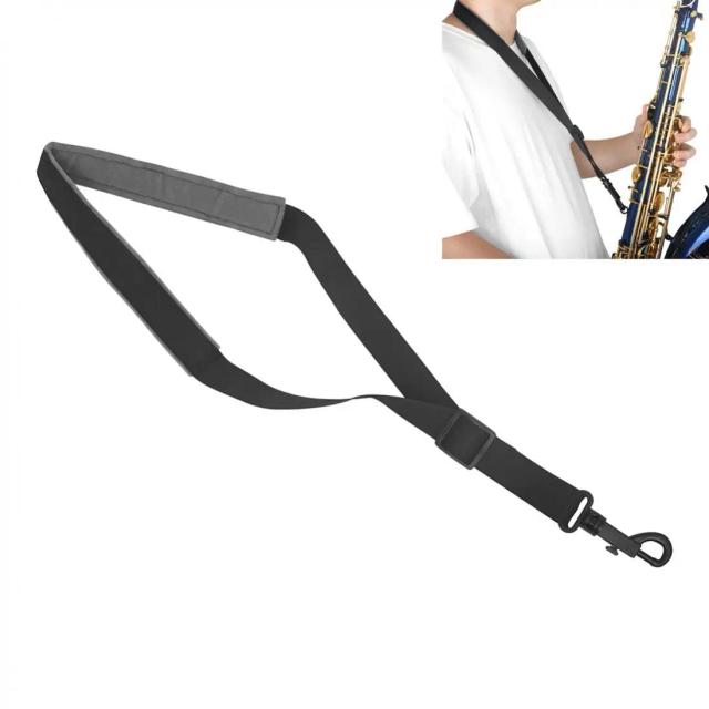 Alça de Ombro Dupla para Saxofones Soprano, Alto e Tenor com Proteções e Pescoço Lanyard - Acessórios Essenciais para Músicos