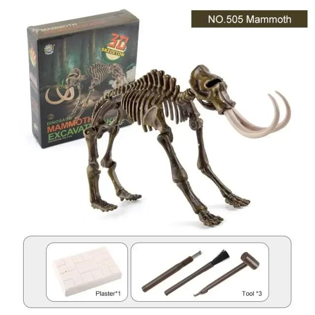 Kits de Escavação de Fósseis de Dinossauros: Brinquedos Educativos de Arqueologia para Crianças com Modelos de Esqueleto Jurássico