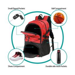 Mochila de basquete de grande capacidade para homens e mulheres, bolsa de computador esportiva, bolsa de ombro de treinamento - Image 6