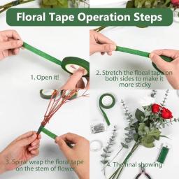 10/1 pçs buquê floral fita haste envoltório auto-adesivo estame embrulho florista fitas diy flores embalagem artesanato decoração de casamento - Image 5
