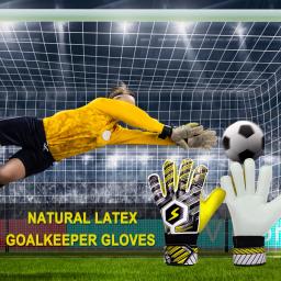 Luvas respiráveis profissionais do goleiro do futebol, Luvas do goleiro do futebol, Acessórios do treinamento dos esportes, dedo completo, proteção da mão - Image 3