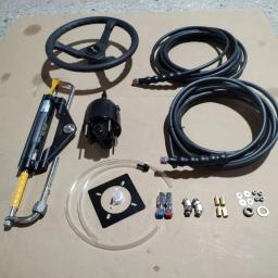 Kit de Direção Hidráulica Externa Barco Sistema Marinho, Cilindro Hidráulico, Bomba Leme, 150HP - Image 2