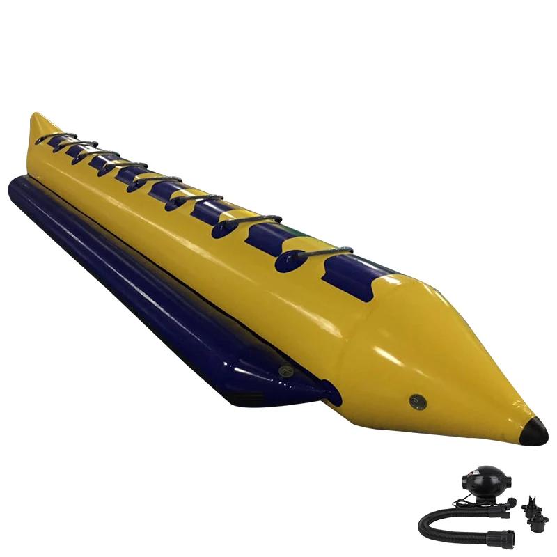Barco inflável do esqui aquático da banana para o arrendamento, encerado comercial resistente, PVC, 8 cavaleiro - Image 1