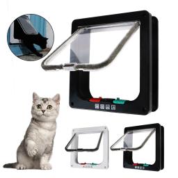 ABS plástico porta Flap inteligente para animais de estimação, porta de segurança, porta Flap, 4 Way Lock, cachorro, pequeno pet fornecimentos, cão, gato, cachorro - Image 1