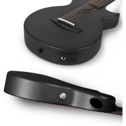 Enya-Smart Carbon Fiber guitarra elétrica, acústica com captador, caso, cinta, cabo, guitarra, violino, viagem, GO SP1, 35" - Image 6
