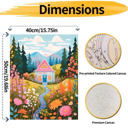 Kit de Pintura por Números para Adultos, DIY, Acrílico, Digital, Pintura a Óleo, Tela, Arte da Parede, Presente, Sem Moldura, Montanhas e Montanhas - Image 2