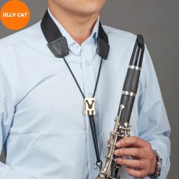 Metal Gancho Nylon Bb Clarinete Neck Strap, Correia De Ombro Arnês, Colhedor Do Pescoço, Suporte Bb - Image 1