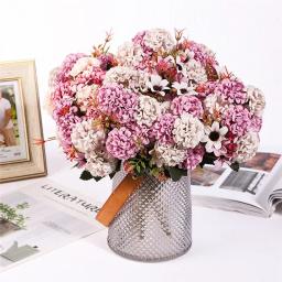15 cabeças peônia artificial seda flores falsas buquê de casamento festa em casa flor decorativa - Image 3