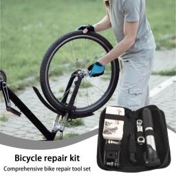 Bolsa de selim para ferramentas de reparo, kit completo de reparo de remendo de pneu, bolsa para equipamentos de reparo de bicicleta, bicicletas de estrada com compartimento - Image 5
