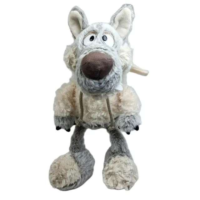 Lindo Lobo Mau de Pelúcia Grande, Boneca Macia e Fofa para Presente de Aniversário, 35-50cm