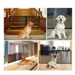 Porta de segurança transparente portátil para Pet, Barreira dobrável, Safe Mesh Gate, Cerca respirável para cão e gato, Cerca leve para interior e exterior - Image 4