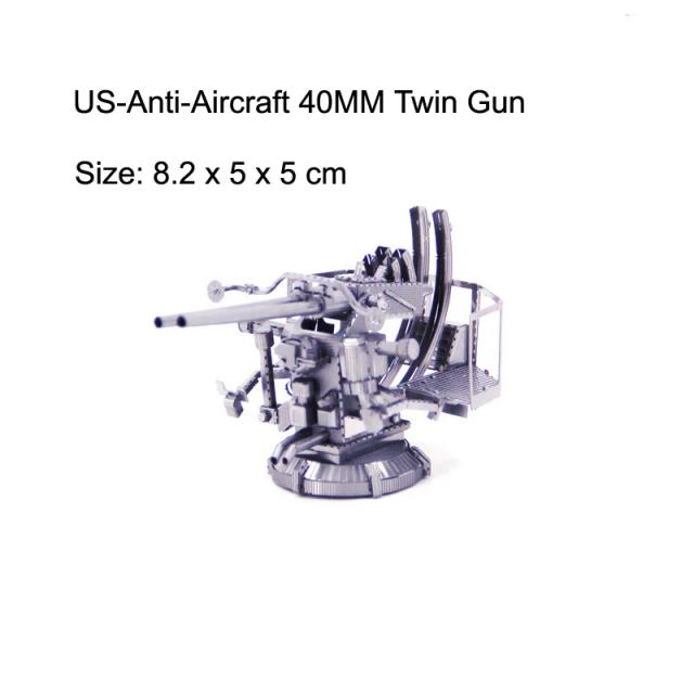 Mini Quebra-Cabeça Metal 3D AK-47 Barrett Beretta G36 Modelos Militares