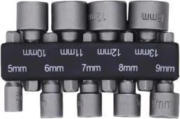 9 pçs/set 5mm-13mm hex soquetes manga bocais porca driver conjunto chave de fenda conjunto schroevendraaier conjunto bits ferramentas chaves de soquete - Image 2