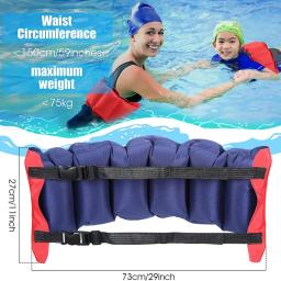 Cinto de natação flutuante ajustável para adultos Flotação de piscina Flotação de cintura Flutuação de treinamento Cinto de cintura - Image 6