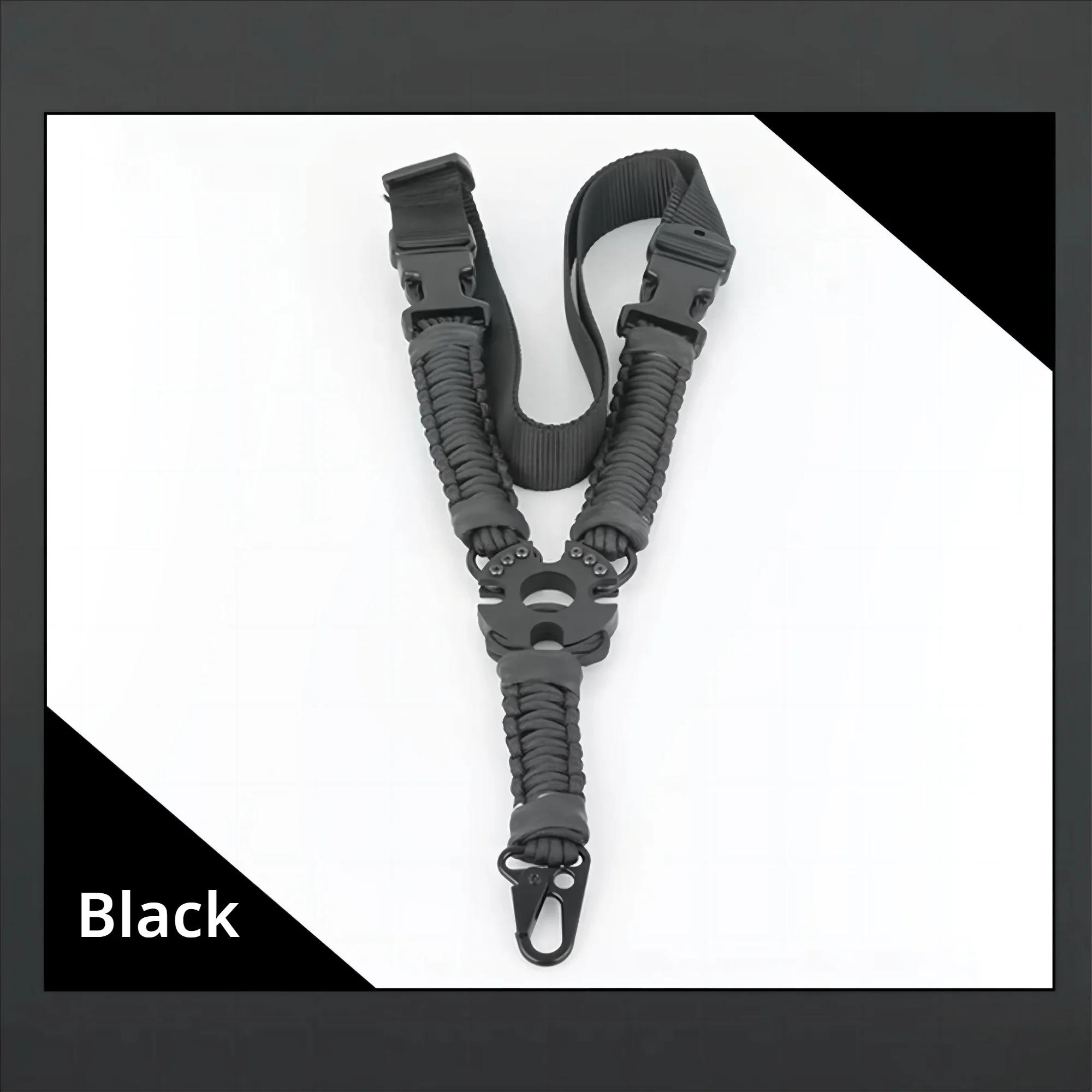Arnês tático multifuncional para a caça, Nylon Rifle Webbed, Corda Vertical Single-Point, Ajuste Rápido Comprimento, Paracord ao ar livre - Image 1