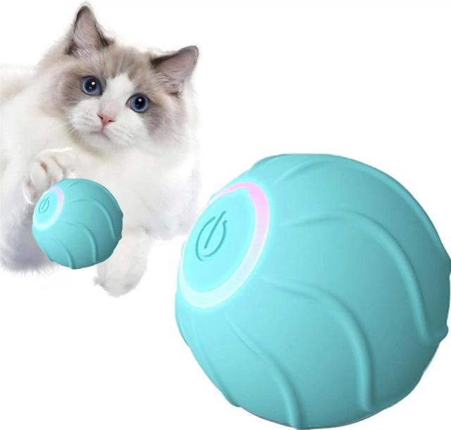 Bola de salto inteligente interativa para gatos, brinquedo anti-mordida Powerball que alivia o tédio 2.0