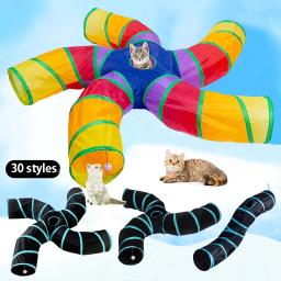 Brinquedos de túnel dobrável para pet, Tubo de túnel de gato, Kitty Training, Brinquedo divertido interativo para coelho, Animal Play, Estilo 30 - Image 1