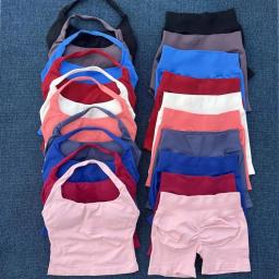 2 pçs conjunto de ginásio impacto halter topos cintura alta scrunch sem costura shorts roupas fitness activewear conjunto treino roupas ginásio terno - Image 1