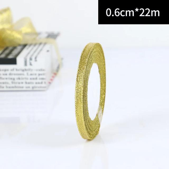 Fita de Cetim Dourada e Prata 22m - Decoração e Artesanato DIY
