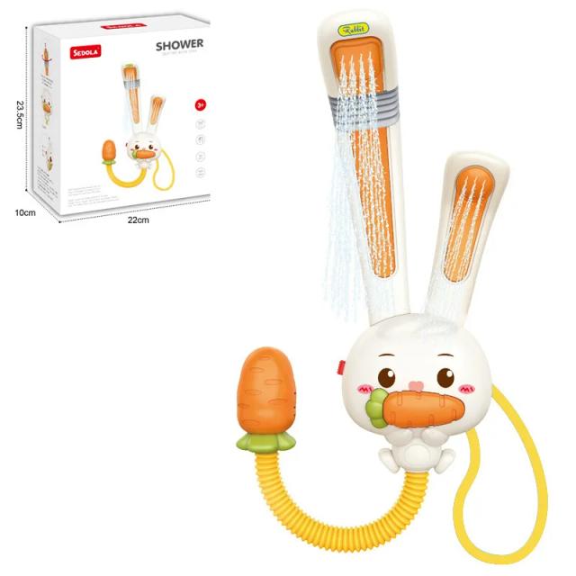 Conjunto de Brinquedos de Banho Coelho Spray de Água Elétrico para Crianças