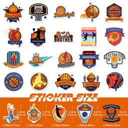 Desenhos animados Basquete Adesivo, Trendy Cool, Esporte motivacional, Slam Dunk, 50pcs - Image 2