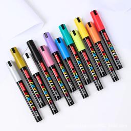 Acrílico Marcador Rock Painting Kit for Kids, Crianças Stone Paint Set Canetas, Cerâmica De Vidro De Madeira, Artesanato DIY, Arte Suprimentos, 12 60 Cores - Image 3
