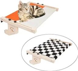 Cat Window Perch Hammock para gatos interiores, assento de cama, dentro no chão, cabeceira e gaveta do armário - Image 1