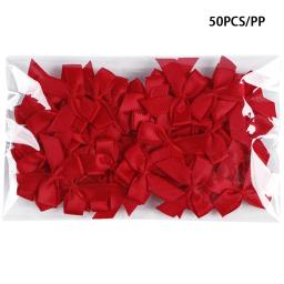 Fita de cetim arcos para decoração, tamanho pequeno, artesanato de flores, handwork, diy festa, gravata, 50 pçs/pacote, d06aa - Image 4