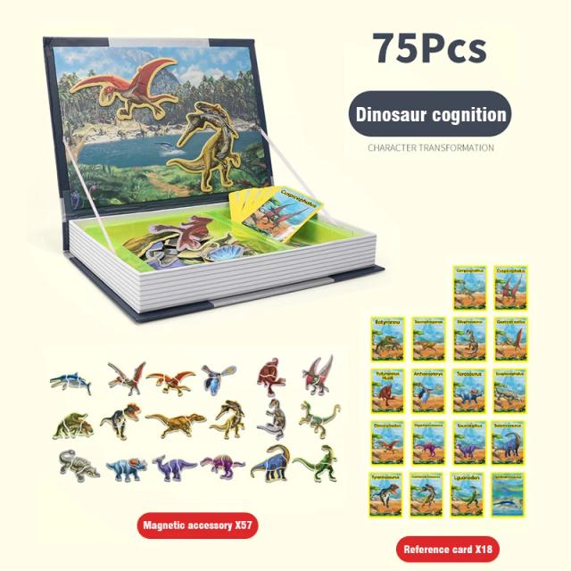 Livro Magnético Quebra-Cabeça Infantil Brinquedo Educativo 3+