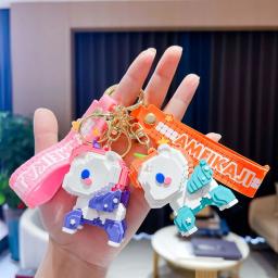 Kawaii PVC Soft Rubber Boneca Chaveiro para Crianças, Unicórnio, Estilo Anime, Saco Chaveiro, Enfeites Acessórios, Brinquedos infantis, Presentes de aniversário - Image 4