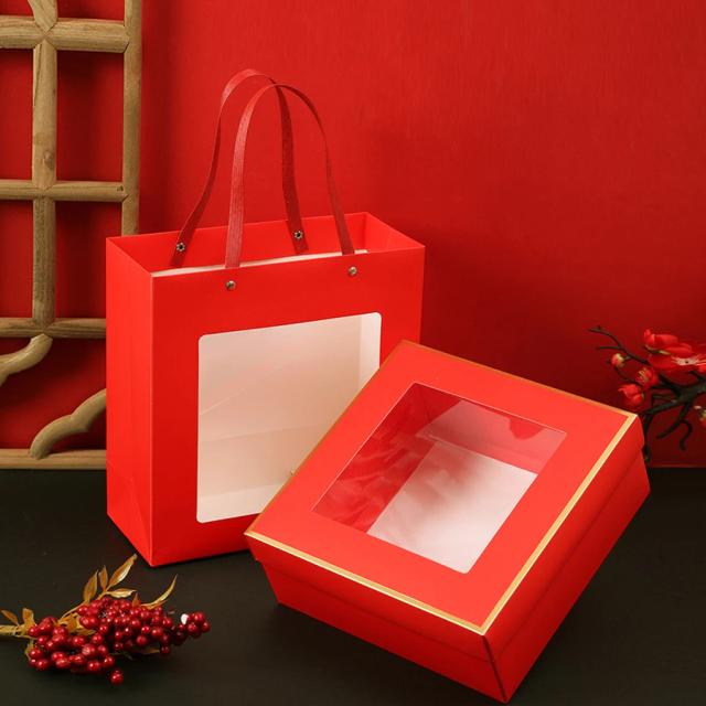 Caixa de Presente Personalizada com Saco, Ideal para Casamentos, DIY e Festas de Fim de Ano