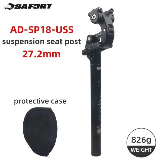 SAFORT Poste de Assento com Suspensão para Mountain Bike e Off-Road 365mm Liga de Alumínio