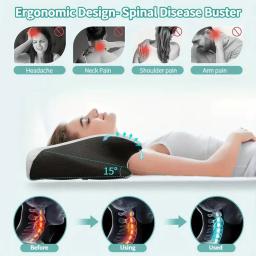Borboleta-como memória espuma travesseiro, rebote lento, memória espuma, cervical, ortopédico, cama de massagem - Image 6