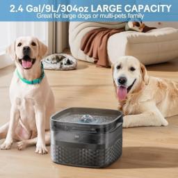 Fonte de água automática para vários gatos ou cães, distribuidor de bebidas, capacidade super grande, 2.4Gal, 304oz, 9L - Image 2