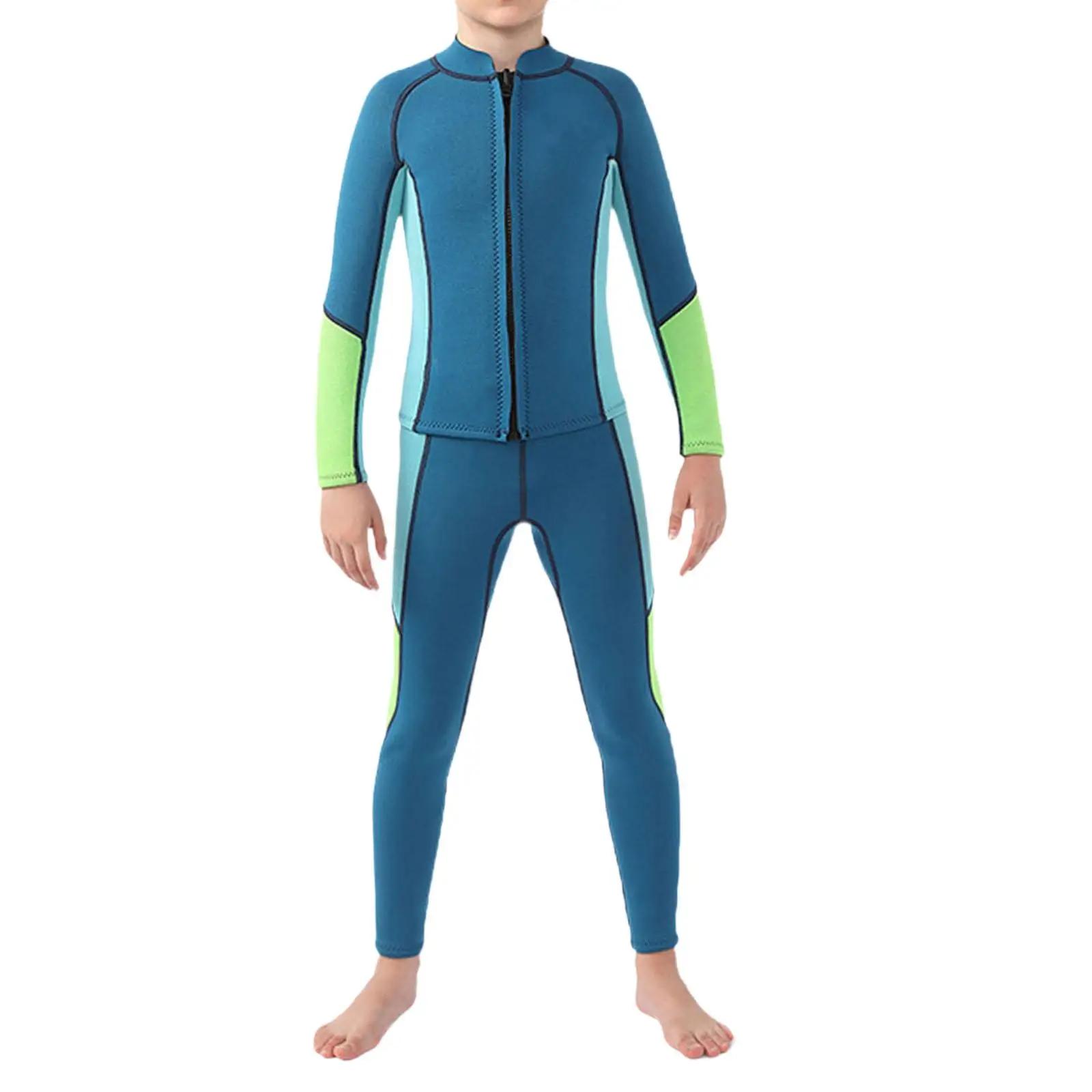 Terno molhado de neoprene impermeável para crianças, traje de mergulho, maiôs térmicos, meninos e meninas, esportes aquáticos, caiaque, criança, 3,5mm - Image 1