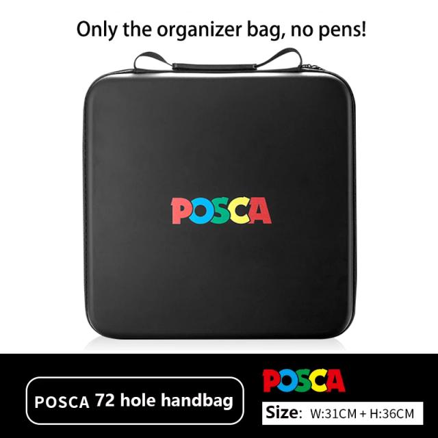 Estojo completo para lápis de cor, marcadores Posca e canetas acrílicas - Kit portátil ideal para estudantes de arte com 72 itens.