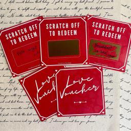 Romântico sorte scratch-off adesivos, presente de aniversário, motivacional presentes cartões para namorado e namorada, 5pcs - Image 4