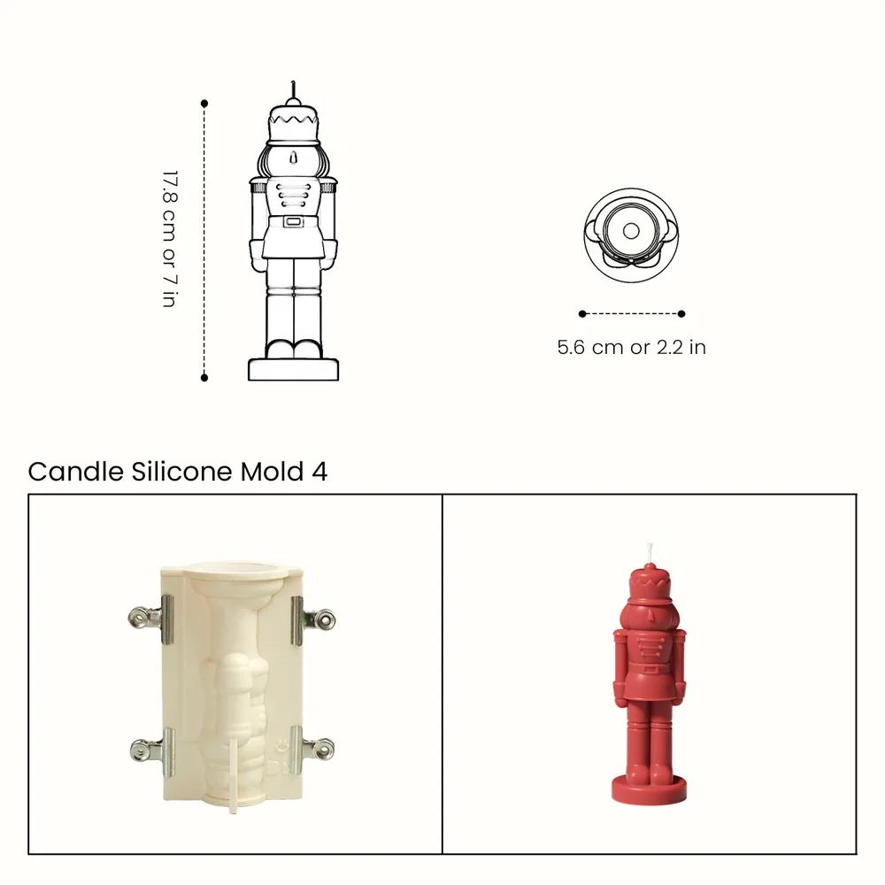 Molde de Silicone Nicole para Velas de Natal - Aromaterapia DIY