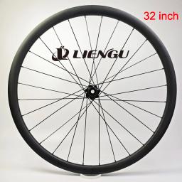 Roda de Carbono Assimétrica 32er MTB Tubeless 40mm de Largura 25mm de Profundidade Cubo Dianteiro Boost 6 Parafusos Freio a Disco XC AM DH - Image 1