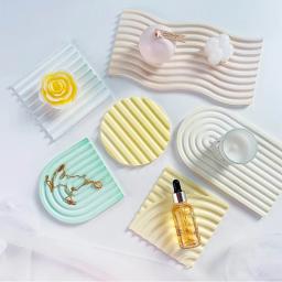 Forma Bandeja Molde de Silicone Faça Você Mesmo Gesso Concreto Cimento Arco Resina Moldes para Artesanato Decoração para Casa de - Image 1