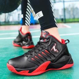 Marca de couro masculino tênis confortável basquete antiderrapante sapatos leves cesta de treinamento masculino botas de basquete à prova dwaterproof água - Image 4