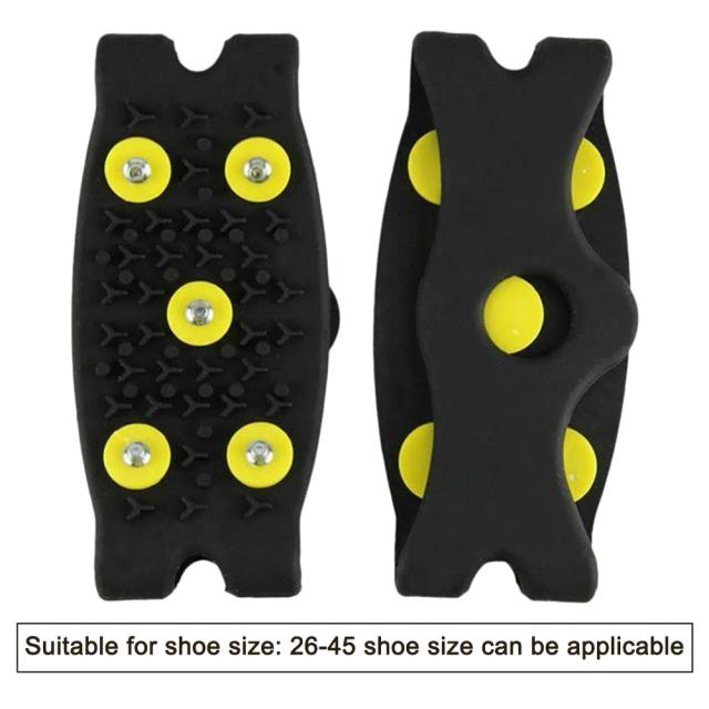 Grampos Antiderrapantes para Sapatos - Crampons com 10 Pinos para Escalada em Gelo e Neve, Equipamento Ideal para Esqui e Atividades ao Ar Livre