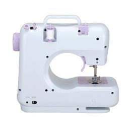 Máquina de costura portátil para iniciantes, mini overlock elétrica para artesanato doméstico com pedal de calcador de 12 pontos - Image 4