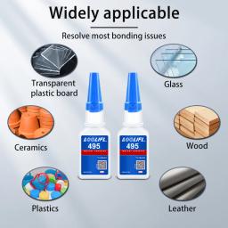 Super Glue All-Purpose Liquid 20g - Adesivo CA transparente de secagem rápida para metal, plástico, madeira, cerâmica, vidro e reparações DIY, cola mais forte para metal e plástico, fácil de usar, cola louca - Image 4