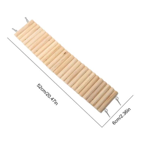 Escada de Madeira para Animais de Estimação: Brinquedo Ideal para Hamsters, Pássaros, Papagaios, Cobaias, Esquilos e Sugar Gliders