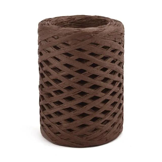 Fio de Palha de Ráfia Natural para Tricô e Projetos DIY - Perfeito para Saco de Sunhat, Embrulho e Presentes, 100m por Rolo