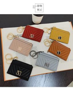Bolsa de cartão portátil para mulheres, armazenamento de cartão bancário, ID e chave, bolsa de moedas, cartão de ônibus - Image 2