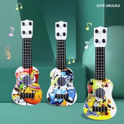 Simulação Mini Guitarra para Crianças, Ukulele, Instrumentos Musicais, Brinquedo Iniciante, Educação Infantil, Presente para Crianças, 4 Cordas - Image 4