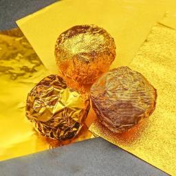 100 pcs/pacote de ouro folha de alumínio doces chocolate cookie embrulhando estanho papel festa diy metal gravação presente embalagem artesanato papel - Image 6